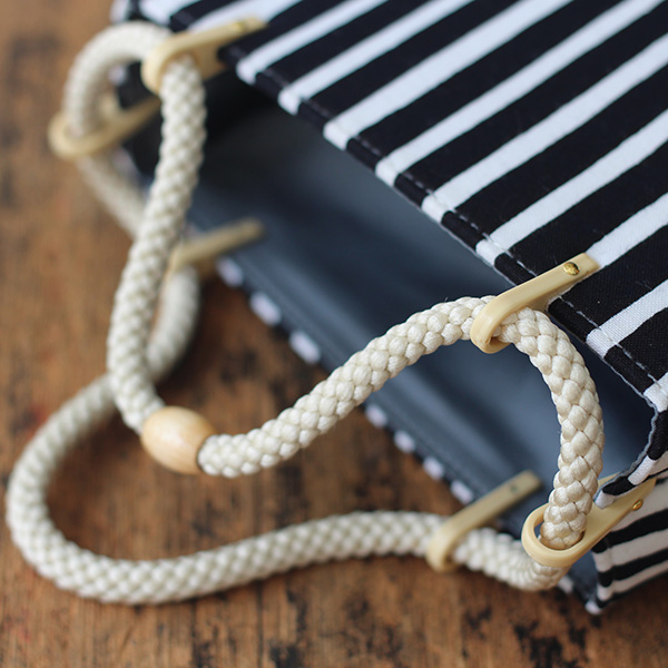 Yatara Striped Shin Edozome string handbag