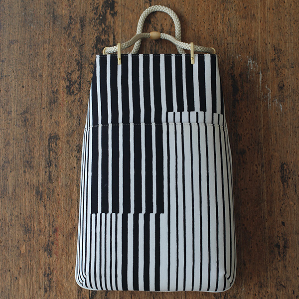 Yatara Striped Shin Edozome string handbag