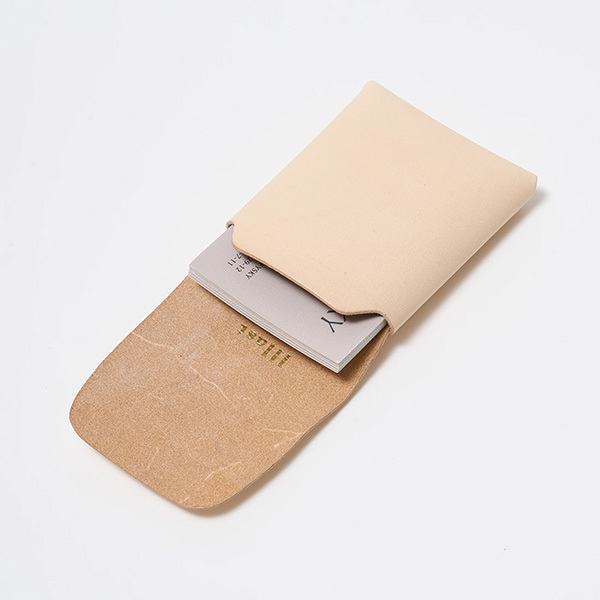 Handcrafted Slim Leather Card Case – Natural, by FISKY