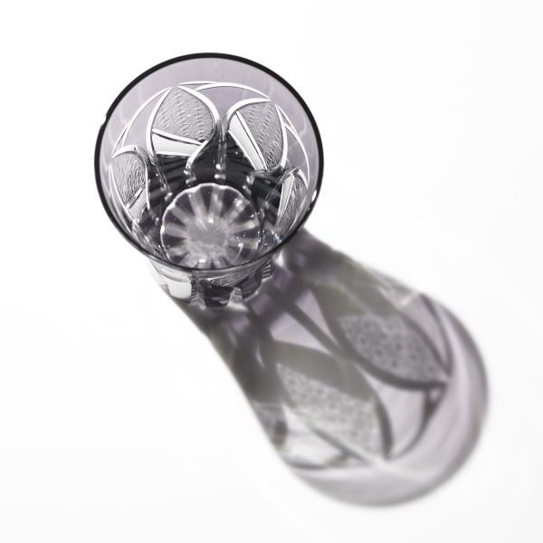 Edo Kiriko, Verre à whisky, motif de chrysanthème et parasol, raisin (violet), Hanasho, Ø 7.5 × H 11.0 cm, Artisanat traditionnel de Tokyo, fait main