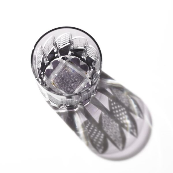 Edo Kiriko, Verre à whisky - Palette, motif de chrysanthème, raisin (violet),  Hanasho, Ø 7.3 × H 9.0 cm, Artisanat traditionnel de Tokyo, fait main