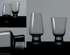 Kimoto Glass - CALYX U (300ml) & O (300ml) - Ensemble de verrerie		