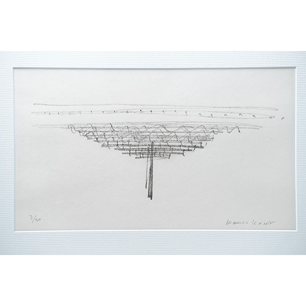 Croquis par Kengo Kuma　“Yusuhara Wooden Bridge Museum : gallery over the clouds”　encadrement
