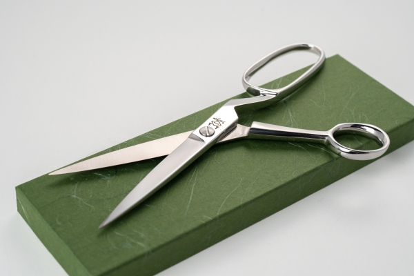 Ciseaux à papier - 19 cm, en acier inoxydable, Ubukeya, avec housse en peau de cerf