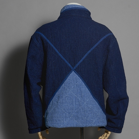 SASHIKO GREASE JACKET  JACKET BLUE -SIZE XXL - film 