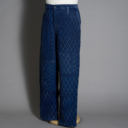 Pantalon KENDO DIAMOND PATTERN PATCHWORK - PC KENDO, kendo, patchwork, plaid, motif diamant, Porter Classic