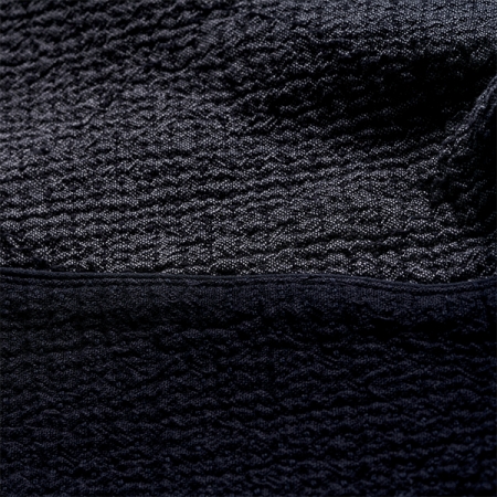 SASHIKO PANTALON DROP OUT NOIR -SIZE XL - pattes de fixation, motif de losanges, sashiko, Porter Classic