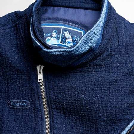 SASHIKO GREASE JACKET  JACKET BLUE -SIZE XXL - film 