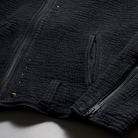 VESTE DOUBLE RIDERS STUDDED SASHIKO LOVE GINZA -SIZE XL - WOLF'S HEAD, Takuji Mikita, sashiko, biker jacket, studded, Porter Classic