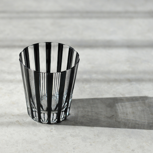 Verre,KUROCO,Rayures,Vieux,Grain droit,Verre noir,350ml,Sake japonais,Moderne,Verre Kimoto,Artisanat traditionnel,Souvenir,Cadeau