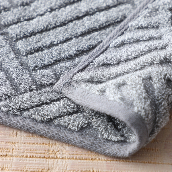 Ensemble de serviettes - ZEN kishu-binchoutan Rin - Lot de 3 (serviette de bain, serviette de toilette, linge de toilette), gris, Uchino Towels