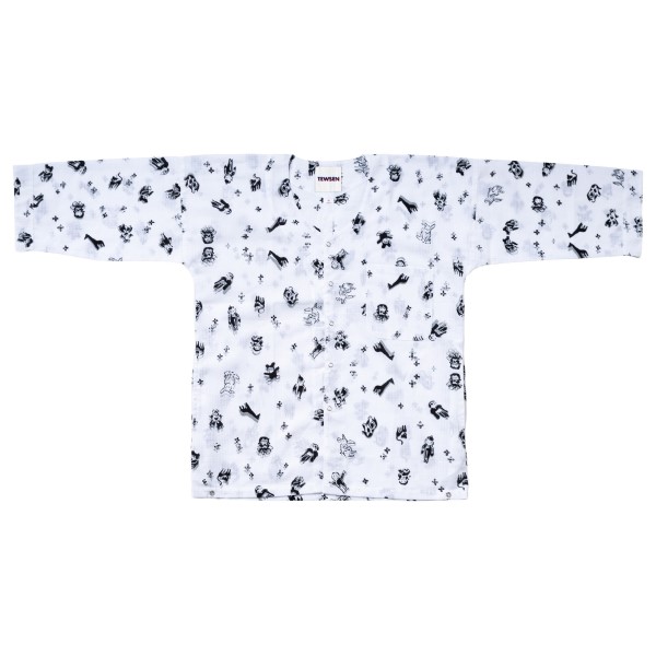 Chemise en tissu de kimono d’été yukata - ODORU DOLL/noire - Motif de poupées, chemise « TEWSEN », étoffe wazarashi, chemise de style dabo, unisexe		