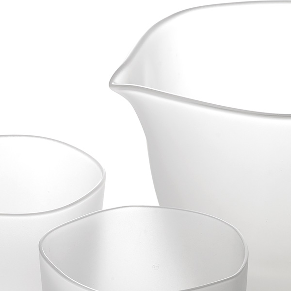Ensemble de verres à saké Brume(Frost) -designer français,Arthur Leitner,saké,ensemble de 3 pièces,verre Kimoto,artisanat traditionnel,souvenir,cadeau