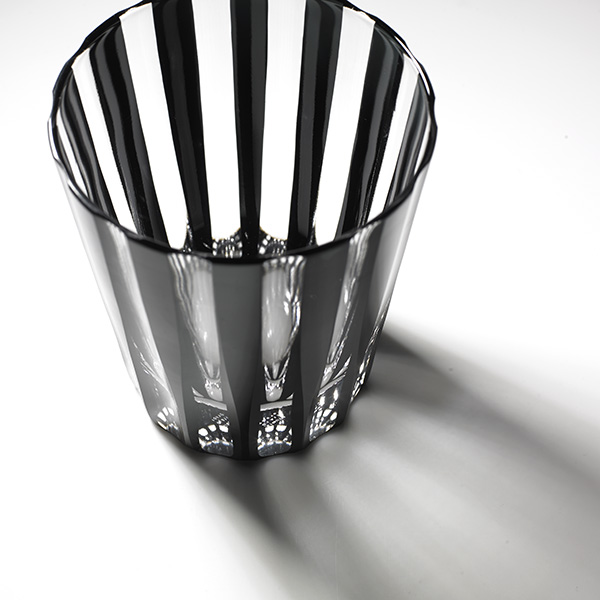 Verre,KUROCO,Rayures,Vieux,Grain droit,Verre noir,350ml,Sake japonais,Moderne,Verre Kimoto,Artisanat traditionnel,Souvenir,Cadeau