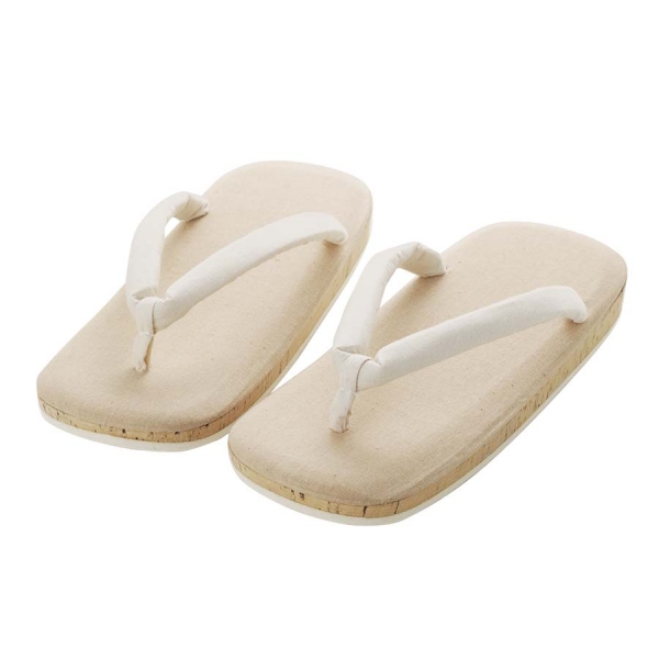 Yotsuya Sanei Zori (Japanese sandals) - Gakuya-baki (sock covers) Aoi (hollyhock),  All-natural materials; indoor use only; one size fits all; felt base		