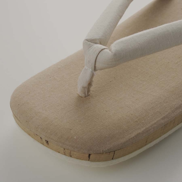 Yotsuya Sanei Zori (Japanese sandals) - Gakuya-baki (sock covers) Aoi (hollyhock),  All-natural materials; indoor use only; one size fits all; felt base		
