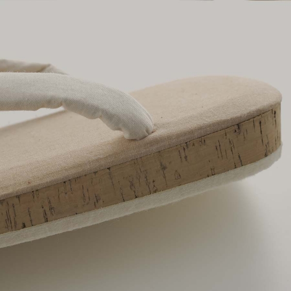 Yotsuya Sanei Zori (Japanese sandals) - Gakuya-baki (sock covers) Aoi (hollyhock),  All-natural materials; indoor use only; one size fits all; felt base		