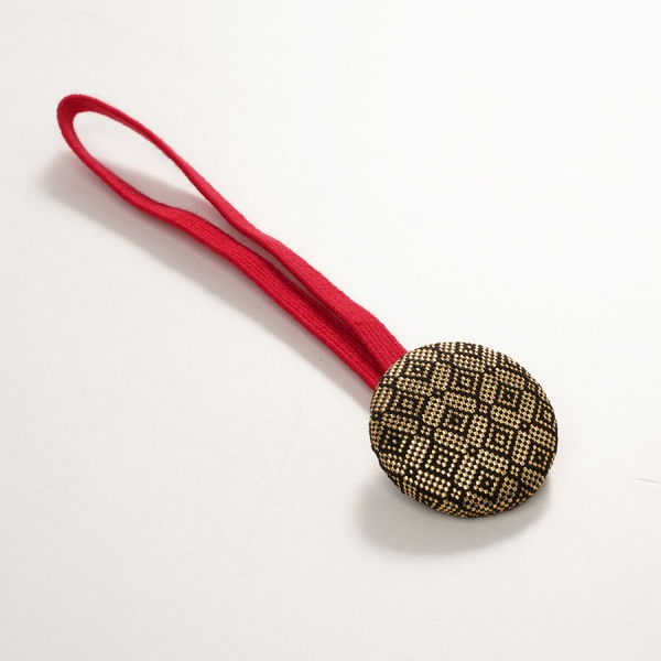 Yotsuya Sanei sandal ties - Kurosaganishiki - made from sandal bag material		