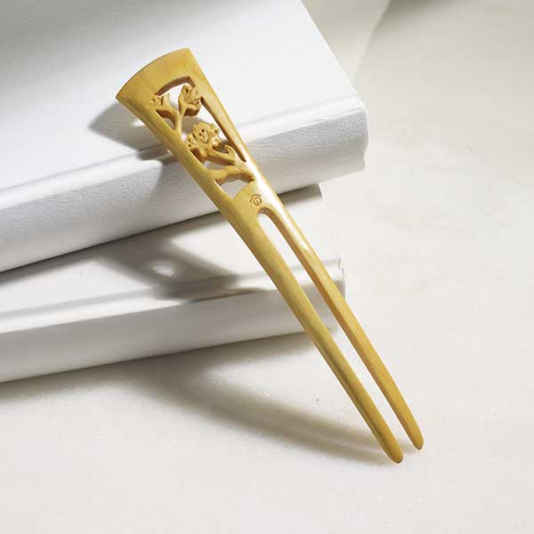 Kanzashi　buis japonais, double-épingle  Petit (sakura)