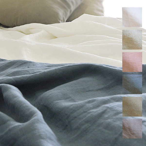 Housse de couette Kyo Hanna Linen – Taille simple – 100 % lin – 6 couleurs