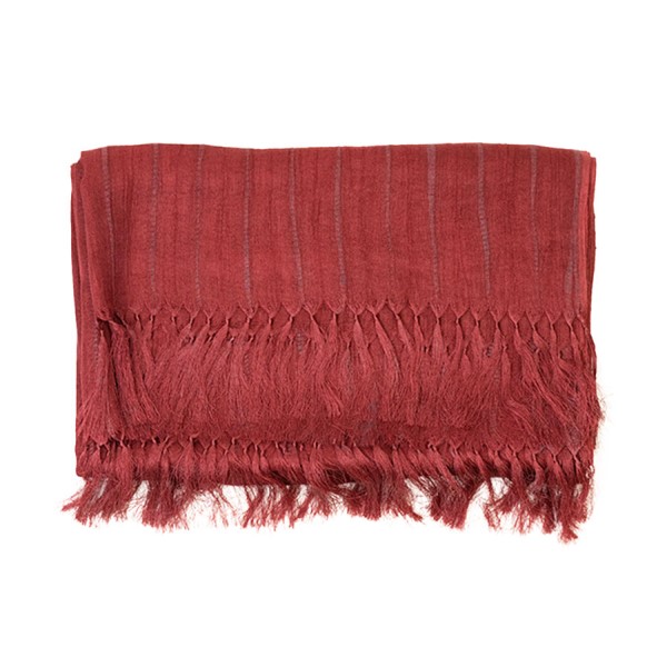 Etole - KUMIHIMO, Teinture Tatsumaki, tresse plate, rouge, rayures, grande, écharpe, Ryukobo, kimono, Japonais, Tokyo, artisanat traditionnel, soie, cadeau, fait main