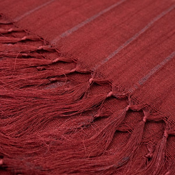 Etole - KUMIHIMO, Teinture Tatsumaki, tresse plate, rouge, rayures, grande, écharpe, Ryukobo, kimono, Japonais, Tokyo, artisanat traditionnel, soie, cadeau, fait main