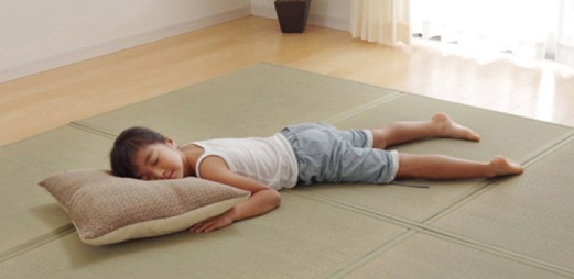  Matelas tatami pliable en Igusa – Taille simple – En Igusa naturel, doublure durable aiguilletée