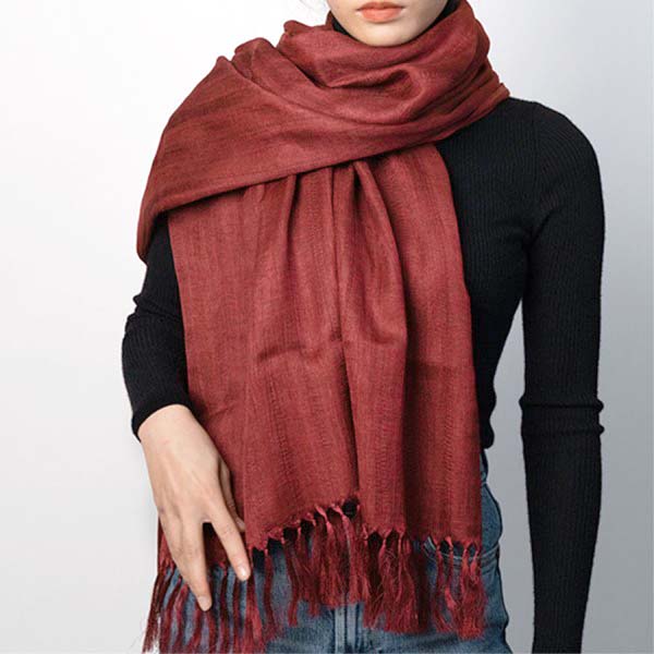 Etole - KUMIHIMO, Teinture Tatsumaki, tresse plate, rouge, rayures, grande, écharpe, Ryukobo, kimono, Japonais, Tokyo, artisanat traditionnel, soie, cadeau, fait main