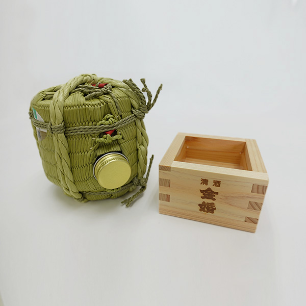 Saké japonais,Kinkon barrel Josen,300 ml,Lot de 2 bouteilles,15 à 16 % d’alcool,Akihikari,cadeau,souvenir,(2MASU)