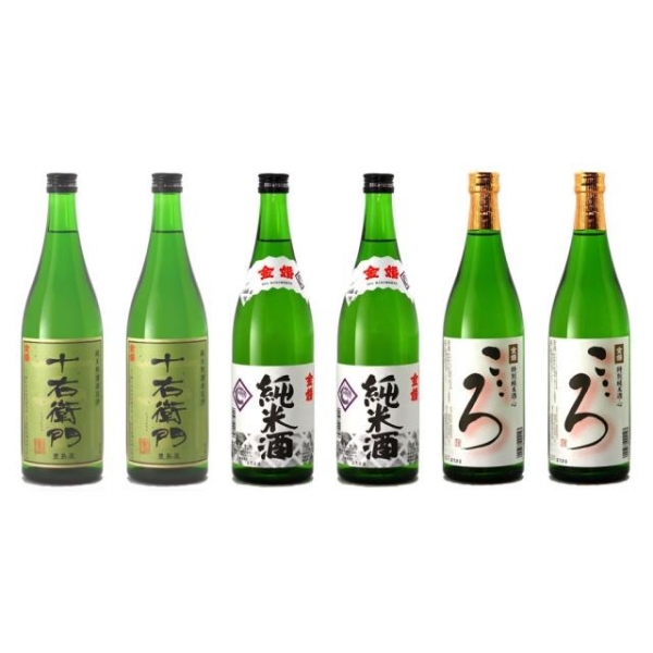 Saké japonais,Set Junmai-shu,Juemon,Kokoro(Cœur),720 ml,Lot de 6 bouteilles,15 à 18 % d’alcool,“Milano Sake Week”,cadeau,souvenir