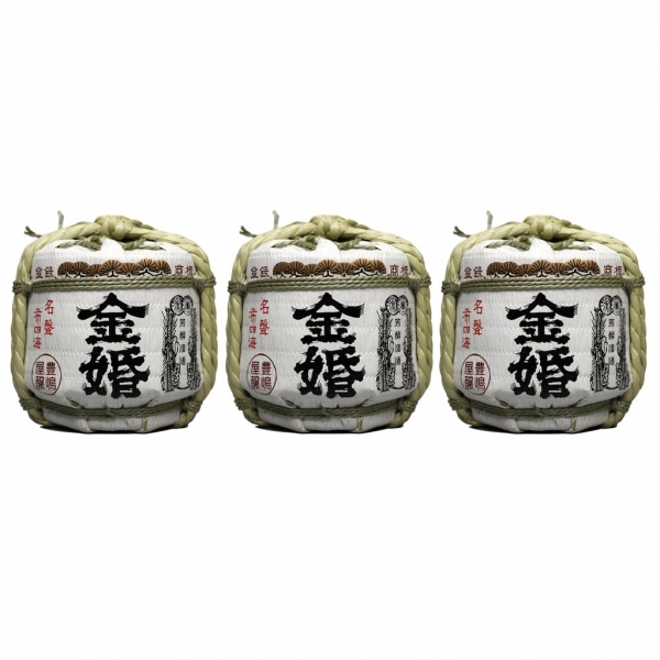 Saké japonais,Kinkon barrel Josen,300 ml,Lot de 3 bouteilles,15 à 16 % d’alcool,Akihikari,cadeau,souvenir