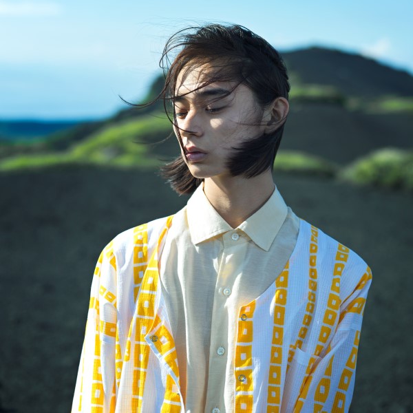 CHINESE STRIPE/jaune - Motif CHINESE STRIPE, chemise « TEWSEN », étoffe wazarashi, chemise de style dabo, unisexe