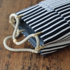 Yatara Striped Shin Edozome string handbag