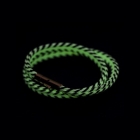 Bracelet - HOTARU KUMIHIMO, argent, S-35cm, M-40cm, pure soie, phosphorescent, Ryukobo, Tokyo Japon, fait main traditionnel, souvenir, cadeau