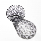 Edo Kiriko, Verre multifonctionne, motif de feuilles de chanvre, Hanasho, Ø 9.0 × H 9.0 cm, Artisanat traditionnel de Tokyo, fait main