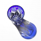 Edo Kiriko, Verre à whisky, motif de chrysanthème et parasol, lapis-lazuli (bleu), Hanasho, Ø 7.5 × H 11.0 cm, Artisanat traditionnel de Tokyo, fait main