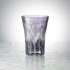 Edo Kiriko, Verre à whisky, motif de chrysanthème et parasol...