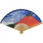 Éventail d'Edo Ukiyoe Hokusai Fugaku Sanjurokkei Hokusai Triomphe du Fuji rouge  Fan debout bambou debout