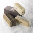 Brosse à chaussures en poils naturels — À choisir parmi les 3 types : ① Dépoussiérage, ② Polissage, ③ Finition