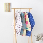 UME BISCUS/beige – Motif de fleurs de prunier ume, chemise « TEWSEN », étoffe wazarashi, chemise de style dabo, unisexe