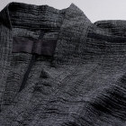 SASHIKO LINEN PREMIUM YABO YUKATA BLACK - décontracté, rustique, 75% coton, 25% lin, manteau long, robe, Porter Classic