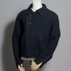 VESTE DOUBLE RIDERS STUDDED SASHIKO LOVE GINZA -SIZE XL - WOLF'S HEAD, Takuji Mikita, sashiko, biker jacket, studded, Porter Classic