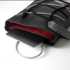 Sac - KUMIHIMO, sac d'affaires,Sac en PC,noir et argent,Ryukobo, Tokyo Japon, artisanat traditionnel, souvenir, cadeau