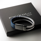 Bracelet en cuir et kumihimo