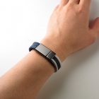 Bracelet en cuir et kumihimo