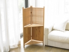 Artisanat du bois Kumiko Étagère d'angle (grande) - Bois naturel, H 110 x L 40㎝, étagères amovibles