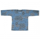 Chemise en tissu de kimono d’été yukata – AYU FROM/bleu marine – Motif de poisson ayu, chemise « TEWSEN », étoffe wazarashi, chemise de style dabo, unisexe