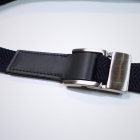 Ceinture Kumihimo - noir et bleu marine, soie, Sasanami-gumi, DOMYO
