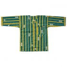 CHINESE STRIPE/Verte – Motif CHINESE STRIPE, chemise « TEWSEN », étoffe wazarashi, chemise de style dabo, unisexe
