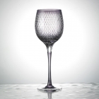 Edo Kiriko,long verre à vin,kometsunagi,lraisin,pourpre,Hanasho, artisanat traditionnel,fait main,souvenir,cadeau,sur commande,Sommet du G8 Toyako '08